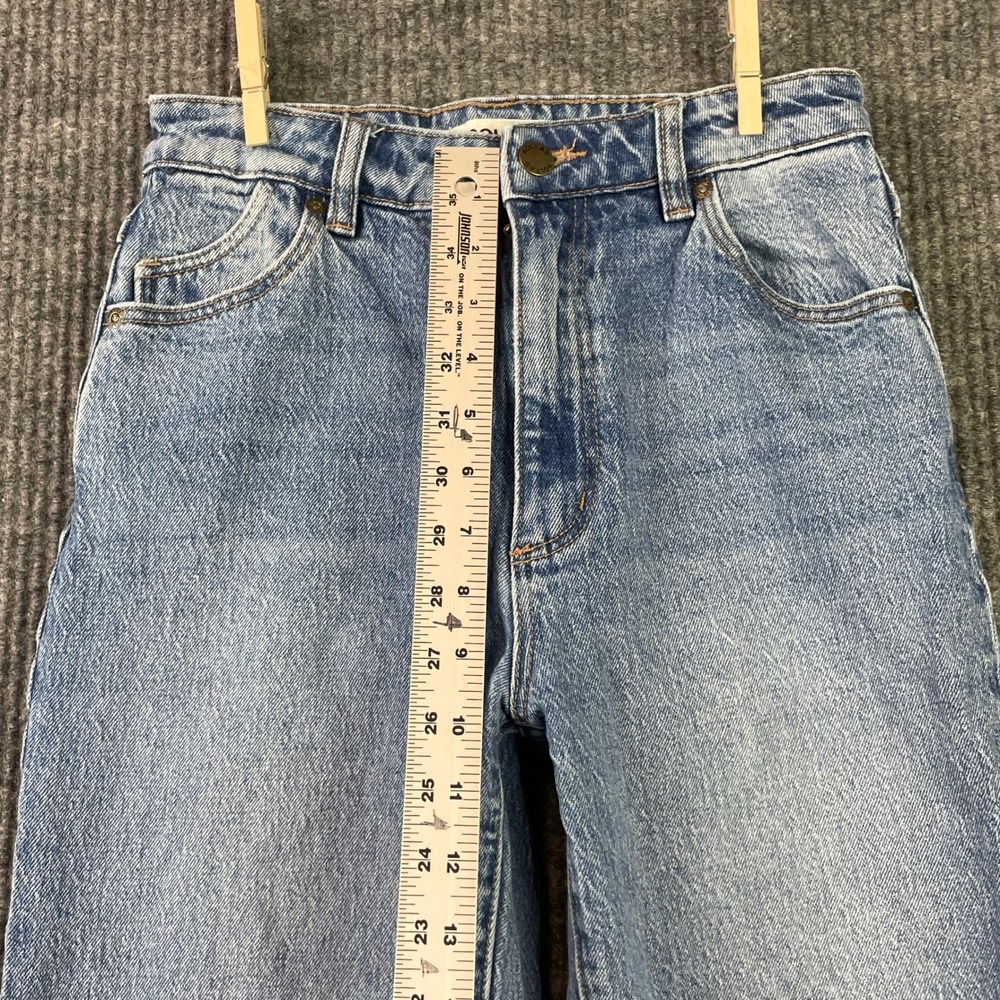 Rolla's Original High Rise Straight Jeans Womens 26 Blue Whisker Denim Academia - Picture 6 of 13